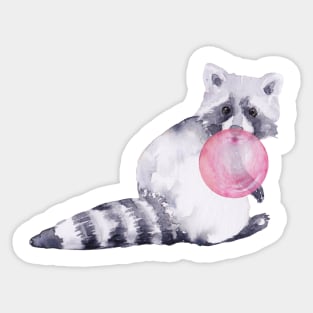 Bubblegum Raccoon Sticker